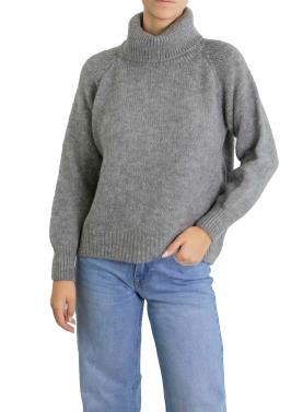 Maglia girocollo tinta unita in mohair 